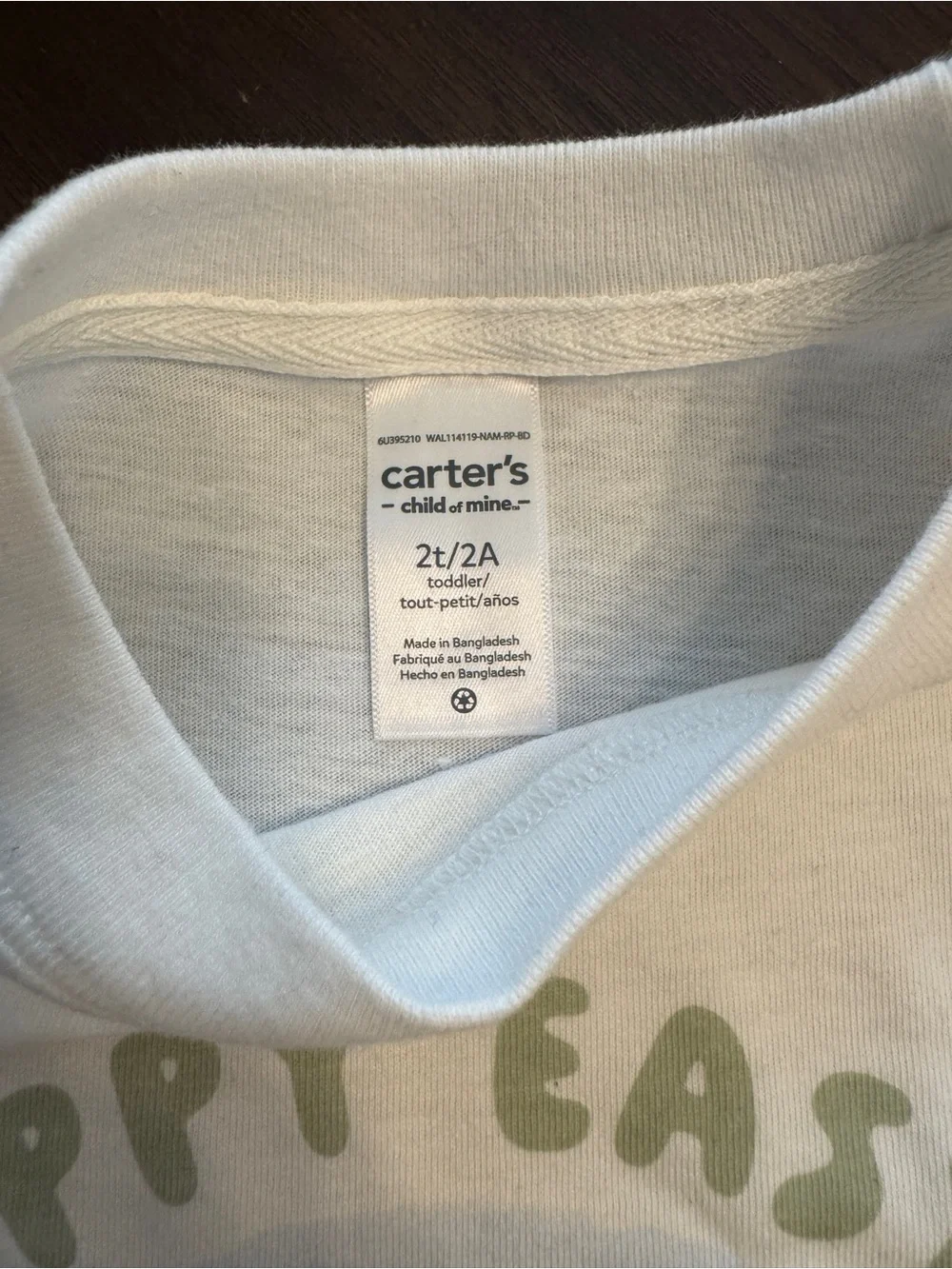 Carter's White 'Hoppy Easter' Bunny Graphic Tee | 2T
